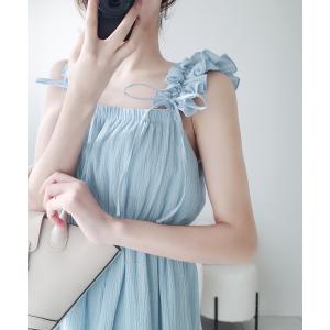 Elishe ワンピース シャツ+ギャザーキャミワンピースSET : ZOZOTOWN