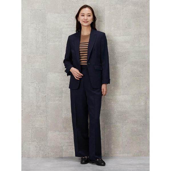 セレモニースーツ セットアップ シャークスキンツイード   パンツセットアップ　ベージュ/ネイビー　...