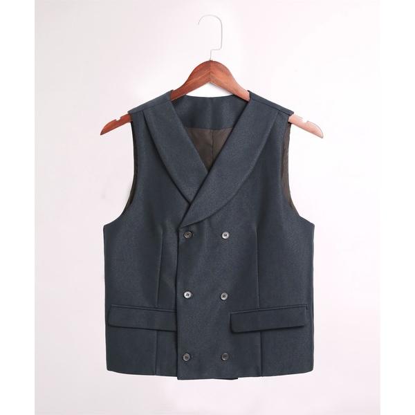 ベスト ジレ 「Cloudstyle」ダブルブレスト スーツベスト ジレ メンズ