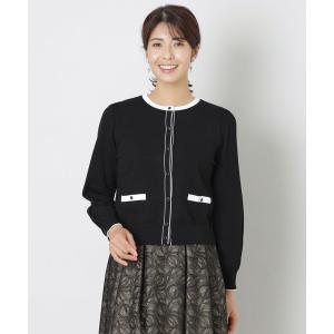 カーディガン レーヨンポリエステル ニットカーディガン レディース