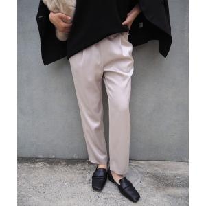スラックス パンツ アセテートサテンドロストパンツ/秋服/冬服/オフィスカジュアル レディース