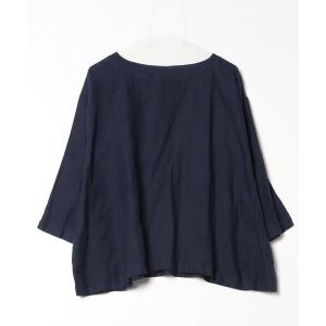 「45R」 7分袖ブラウス FREE ネイビー レディース