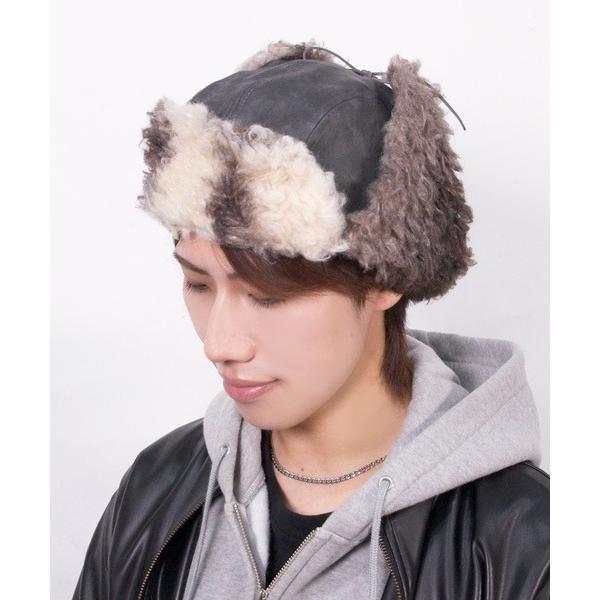 キャップ 帽子 プードルファー合皮フライトキャップ レディース メンズ