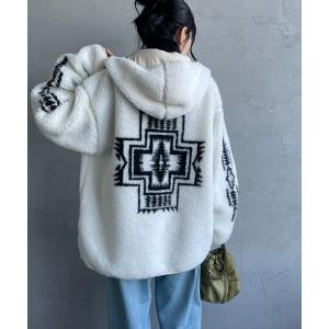 コート アウター 「PENDLETON/ペンドルトン」 ネイティブ柄 ボアフリース フードジャケット レディース メンズ