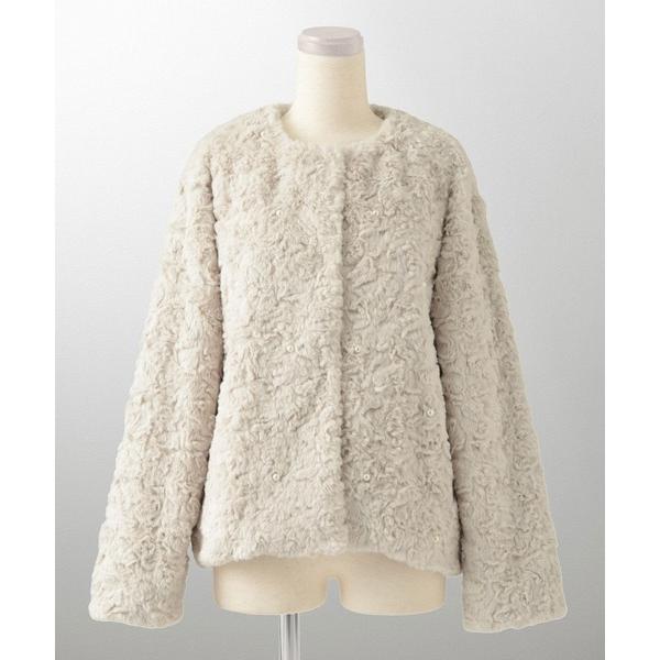 コート アウター セレクト パール エコファー コート HUIT レディース