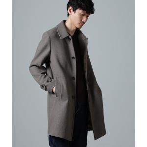 NANO universe【新品】ステンカラーコート ロングコート ブラック L 撥水 ＆ 花粉ガード ステンカラー コート
