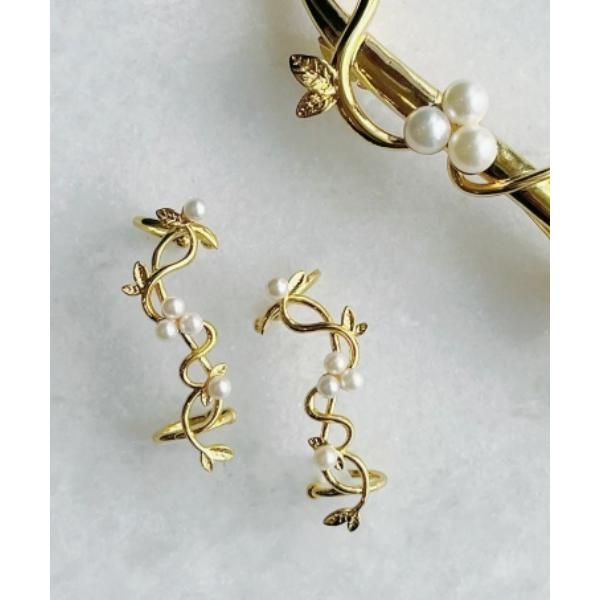 アレルギー対応 イヤーカフ 「felice luxe」Ivy ear cuff レディース
