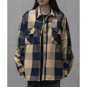 シャツ 「3」裏起毛 ヘビーネルチェック CPOシャツ メンズ レディース