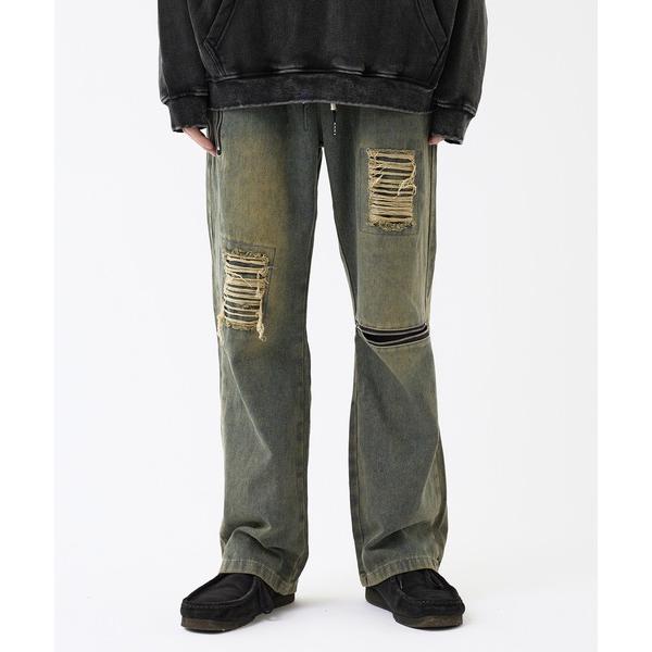 ジーンズ punkish damage denim pants / パンキッシュ ダメージ デニムパ...