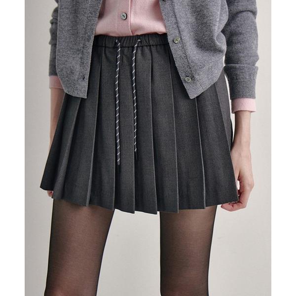 スカート ドローコード プリーツミニスカート FD24B013「Fano Studios」