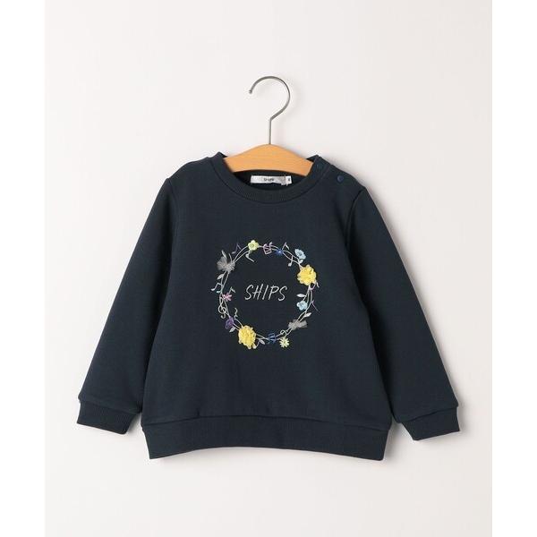 トレーナー SHIPS KIDS:80〜90cm / ミュージック フラワー スウェット キッズ 子...