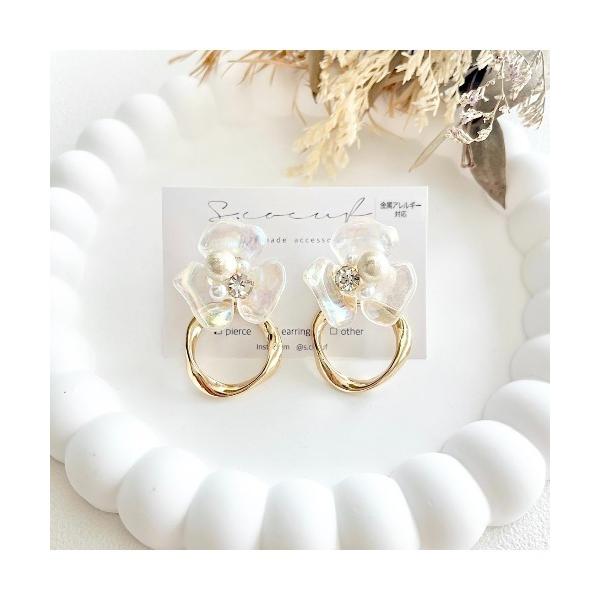 ピアス 「S.coeuf」「S.coeuf」金属アレルギー対応ピアス　2way　コットンパールオーロ...