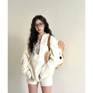 セットアップ 「LAMPOON」スキッパーニットセットアップ レディース