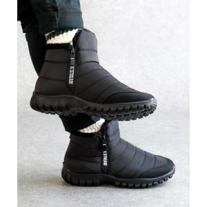 ブーツ 軽量 防寒 スノーブーツ ダブルジップ メンズ