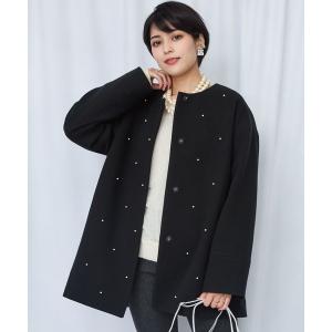 コート アウター 「JETSET SOLO PLUS」ビットパール ミドル丈コート レディース