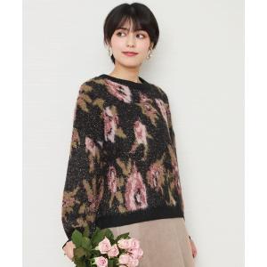 ニット セーター 「JETSET SOLO PLUS」グラスヤーンフラワージャカート ニット レディース