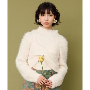 ニット セーター 「JETSET SOLO PLUS」フェザーヤーンビスチェアンサンブル レディース