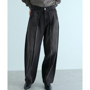 ジーンズ デニム デニムパンツ センターフリンジデニム レディース