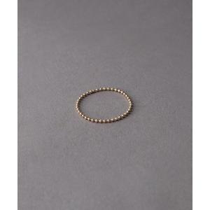 指輪 リング K10スキニーリング カットボール レディース