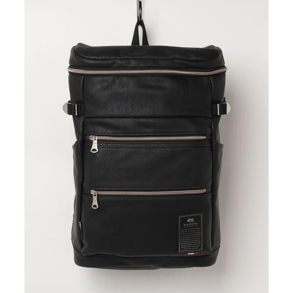 デイバック リュック PUレザー スクエアバックパック 17L メンズ レディース