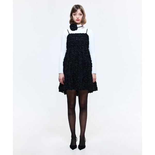 ワンピース エンブロイダリークレープワンピース