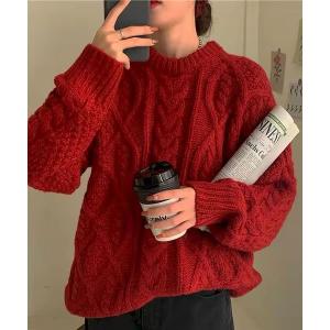 ニット セーター 「 ammy. / エイミードット 」 カジュアル 編み込みデザイン ニット セーター レディース メンズ