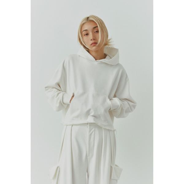 トレーナー スウェット Distressed Cropped Hoodie /クロップドダメージフー...