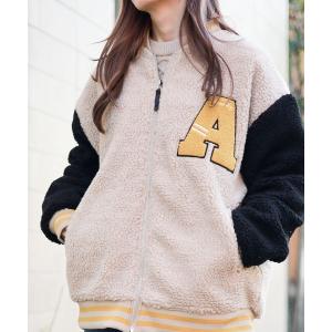 スタジャン 「Bling leads」ボアスタジアムジャンパー レディース メンズ