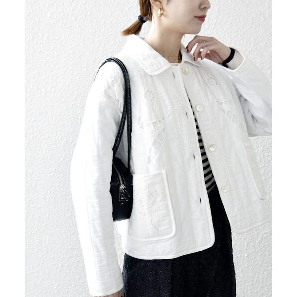 コート アウター bon_meur:「手洗い可能」中綿 エンブロ キルト コンパクト ジャケット レ...