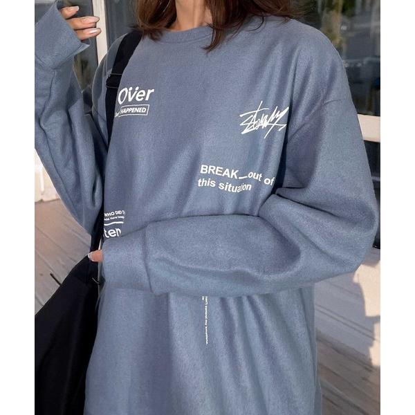 トレーナー スウェット もふもふ フリース ピクセル ハート レタリング ロゴ 両面起毛 カットソー...