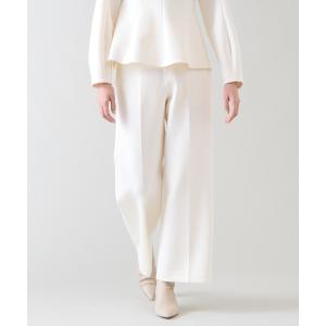 パンツ ポンチパンツ（セットアップ可） レディース