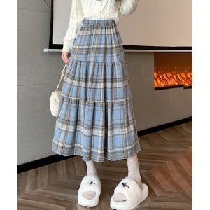 LACーVERT ロング スカート チェック柄ロングプリーツスカート