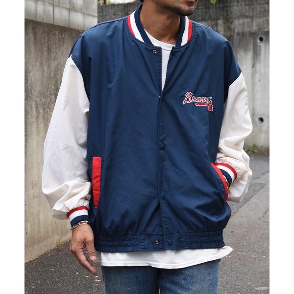 ナイロンジャケット 「ヴィンテージ古着」MLB アトランタブレーブス ナイロン スタジアムジャンパー...