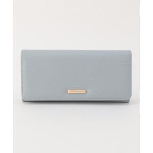 メタルプレート フラップ長財布