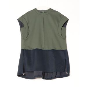 tシャツ UN3D./アンスリード/CURVE SLEEVE DOCKING  TOPS レディース