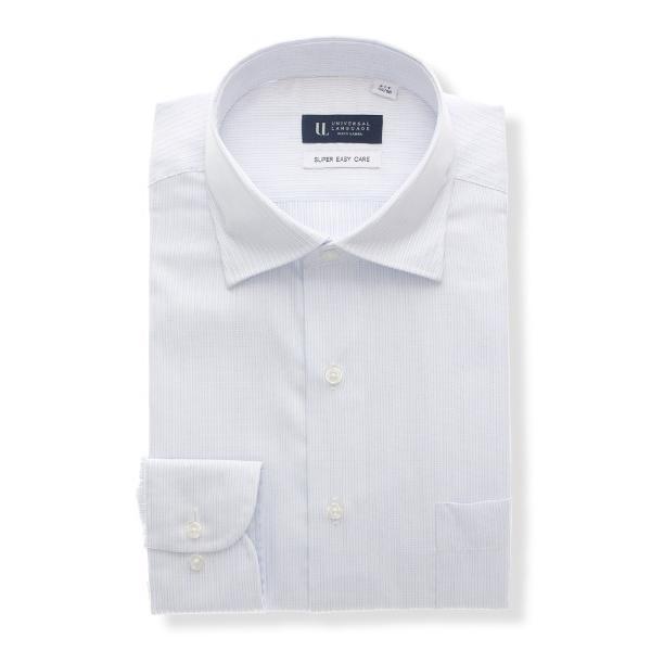 フォーマル シャツ ワイシャツ 長袖 形態安定 ストレッチ ワイドカラー FIT ドレスシャツ メン...
