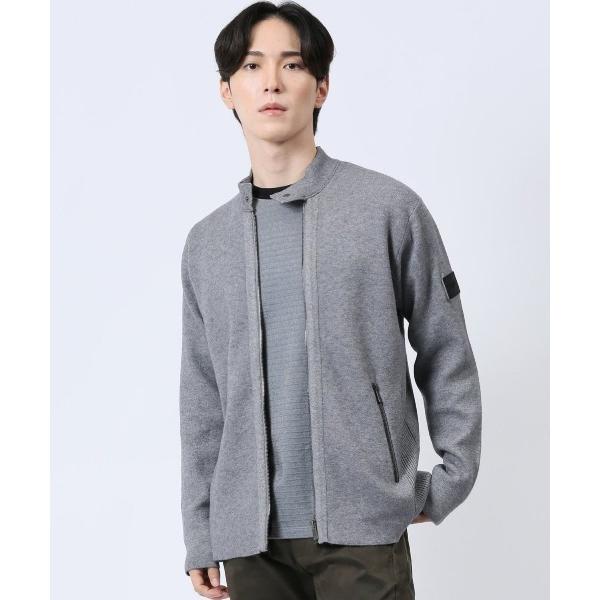 セーター ニット 「ストレッチ ウォッシャブル」レノマ オム ダブルフェイス ライダース ニットアウ...