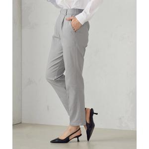 パンツ 「美しいベーシックパンツ」裏起毛カルゼ　テーパードパンツ レディース