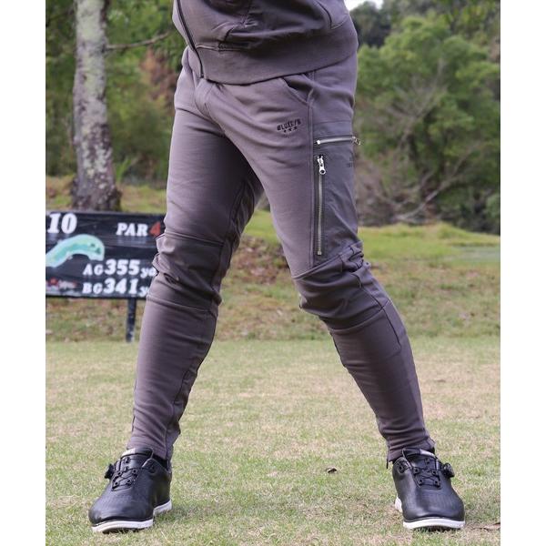 スウェットパンツ ジャージ (RM)「LUXE/R GOLF」ストレッチ フリース ナイロン 切替 ...