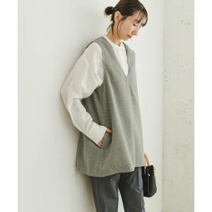 ベスト ジレ Vネックジレ レディース