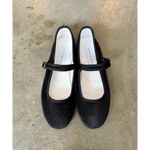 バレエシューズ パンプス ベルベットストラップラウンドシューズ