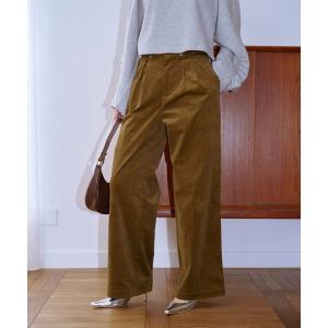 パンツ ダブルボタンコーデュロイパンツ レディース