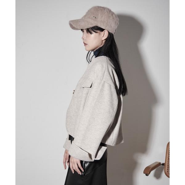 キャップ 帽子 タイニーピン付ファーキャップ レディース