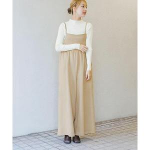 サロペット オーバーオール リブニット×サロペットセット レディース
