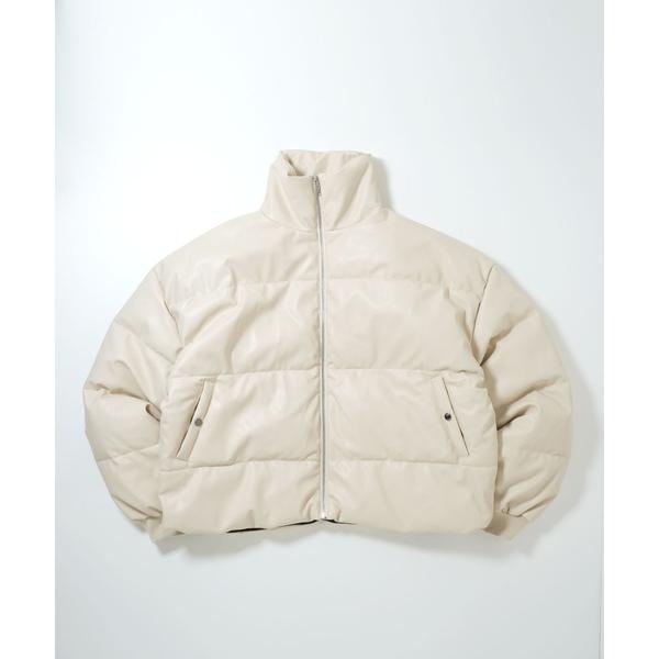 ダウンジャケット ダウン synthetic leather fiber down jacket/P...