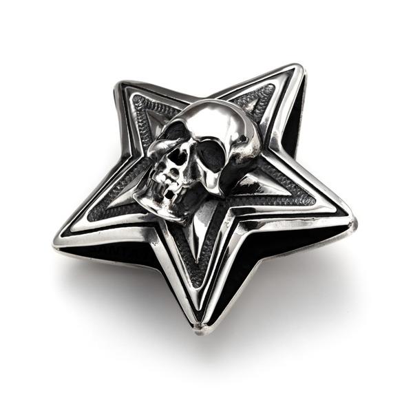 ネックレス Double Face Skull Star メンズ レディース