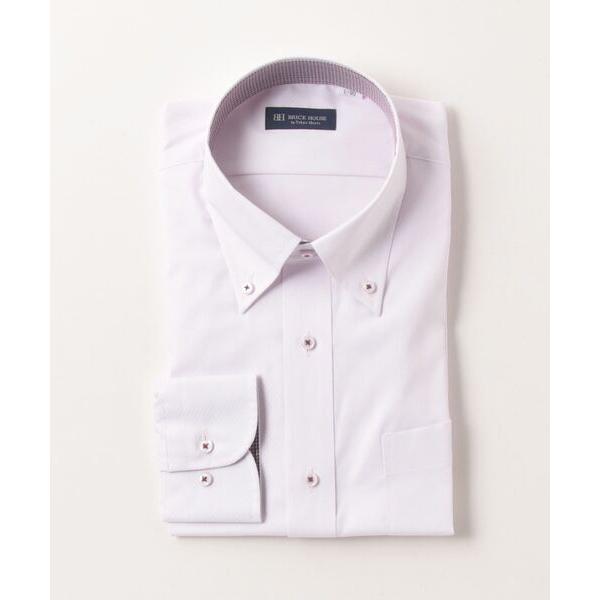 フォーマル シャツ 「透け防止」形態安定ノーアイロン ボタンダウン 長袖ビジネスワイシャツ メンズ