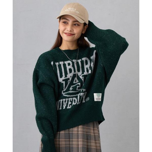 ニット セーター 「DISCUSxUNIV 」Wジャカードデザインニットプルオーバー レディース