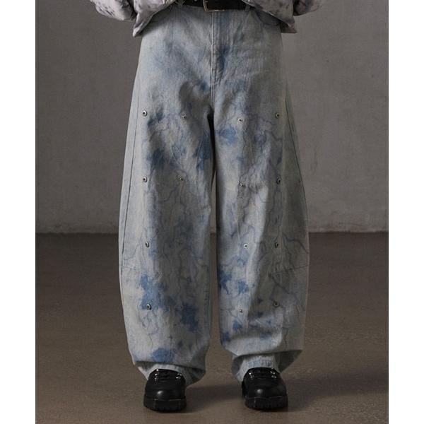 ジーンズ 「GRANCY」ButtonDesign  Graphic WideDenimPants ...