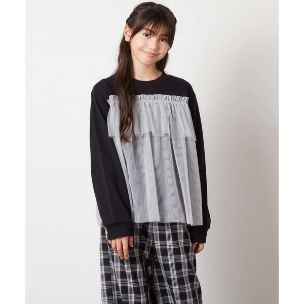 トレーナー  「120-130」チュールドッキングスウェット キッズ 子供服 女の子